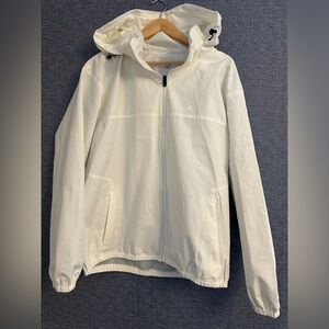 HONMA Japanese’s Men's White Hooded Golf Rain Jacket XL